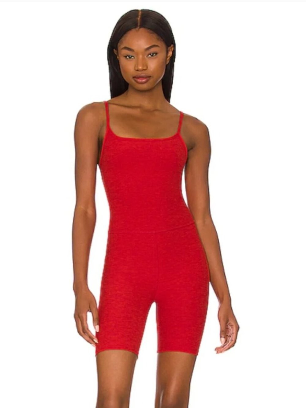 BEYOND YOGA Spacedeye Get in Gear Biker Jumpsuit -red